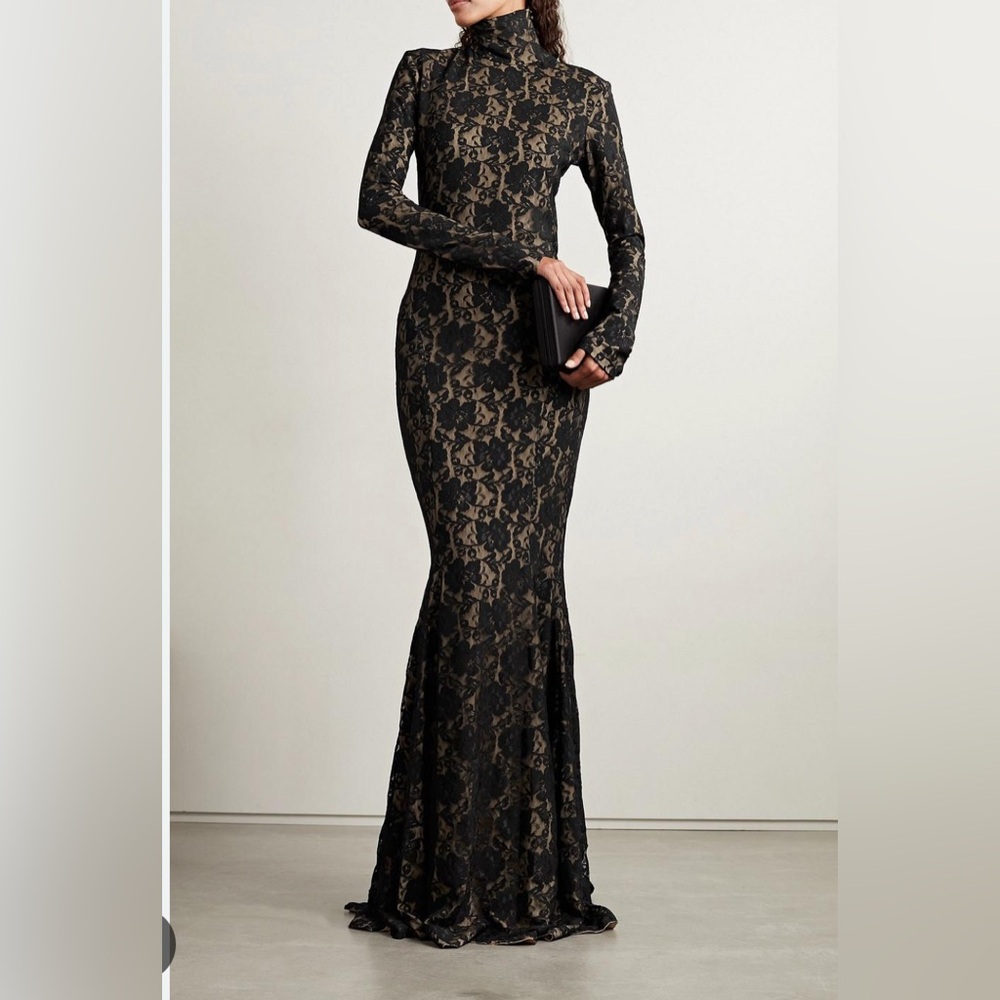 Black Lace Norma Kamali Gown